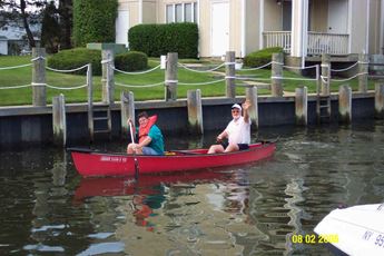 A boat being used at practice